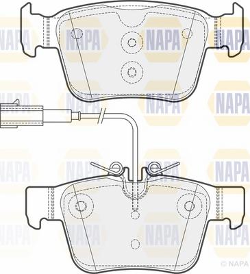 NAPA NBP1791 - Kit de plaquettes de frein, frein à disque cwaw.fr