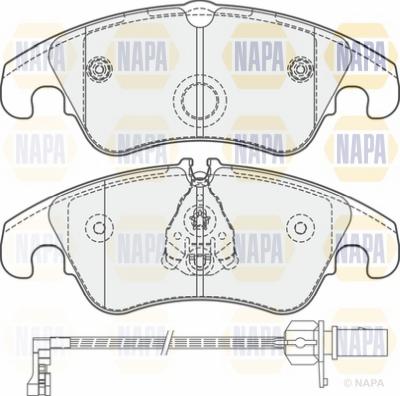 NAPA NBP1701 - Kit de plaquettes de frein, frein à disque cwaw.fr