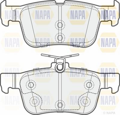 NAPA NBP1707 - Kit de plaquettes de frein, frein à disque cwaw.fr