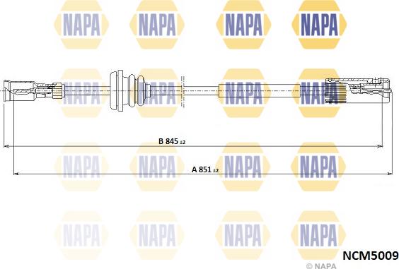 NAPA NCM5009 - Câble flexible de commande de compteur cwaw.fr