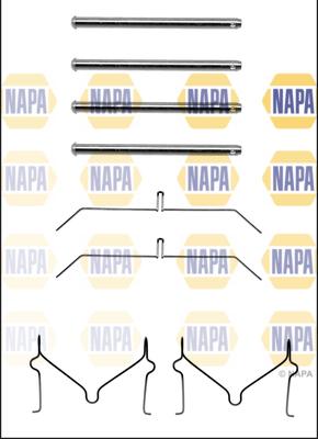 NAPA NFK1310 - Kit d'accessoires, plaquette de frein à disque cwaw.fr