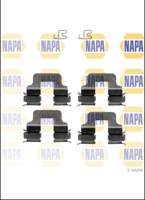 NAPA NFK1384 - Kit d'accessoires, plaquette de frein à disque cwaw.fr