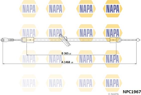 NAPA NPC1967 - Tirette à câble, frein de stationnement cwaw.fr