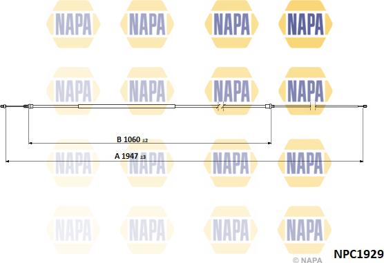 NAPA NPC1929 - Tirette à câble, frein de stationnement cwaw.fr