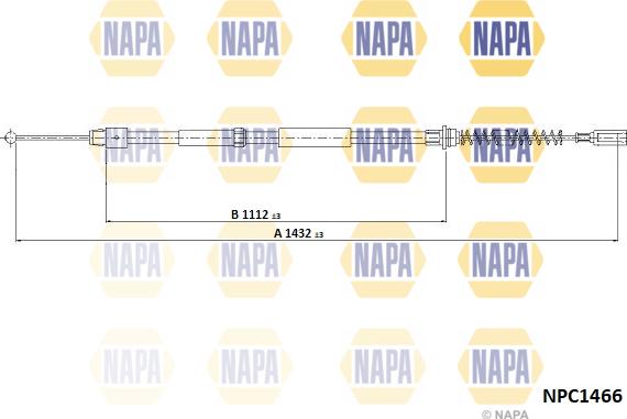 NAPA NPC1466 - Tirette à câble, frein de stationnement cwaw.fr