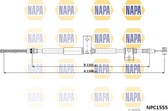 NAPA NPC1555 - Tirette à câble, frein de stationnement cwaw.fr