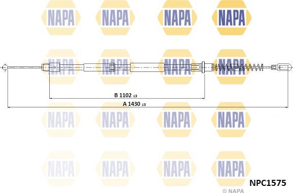 NAPA NPC1575 - Tirette à câble, frein de stationnement cwaw.fr