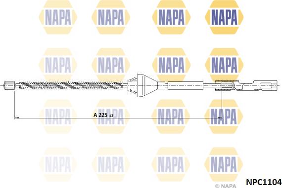 NAPA NPC1104 - Tirette à câble, frein de stationnement cwaw.fr