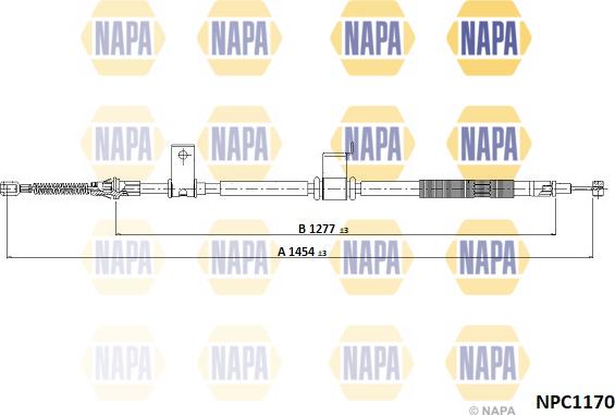 NAPA NPC1170 - Tirette à câble, frein de stationnement cwaw.fr