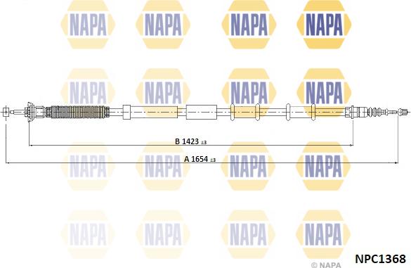 NAPA NPC1368 - Tirette à câble, frein de stationnement cwaw.fr