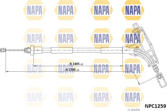 NAPA NPC1259 - Tirette à câble, frein de stationnement cwaw.fr