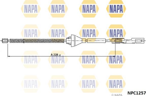 NAPA NPC1257 - Tirette à câble, frein de stationnement cwaw.fr