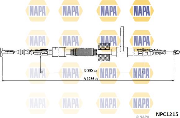 NAPA NPC1215 - Tirette à câble, frein de stationnement cwaw.fr