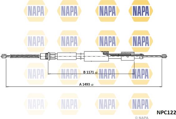 NAPA NPC1227 - Tirette à câble, frein de stationnement cwaw.fr