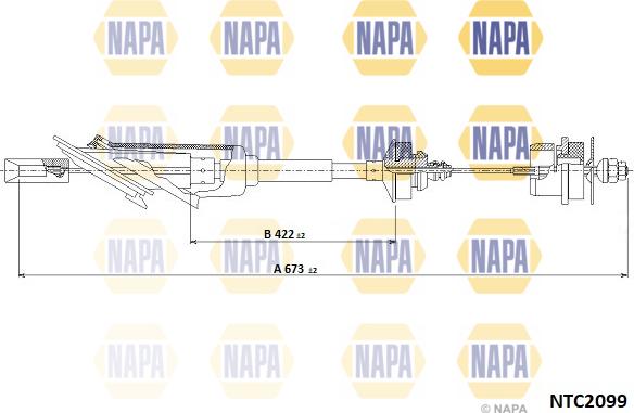 NAPA NTC2099 - Tirette à câble, commande d'embrayage cwaw.fr