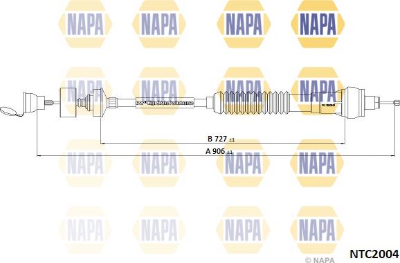 NAPA NTC2004 - Tirette à câble, commande d'embrayage cwaw.fr