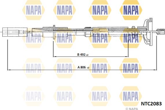 NAPA NTC2083 - Tirette à câble, commande d'embrayage cwaw.fr