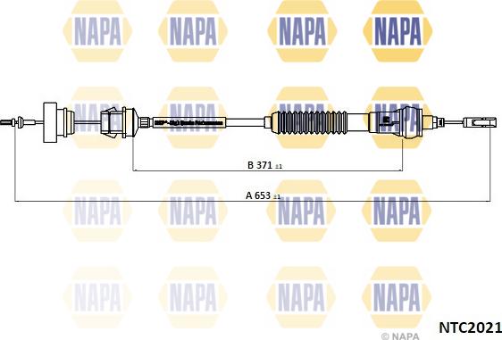 NAPA NTC2021 - Tirette à câble, commande d'embrayage cwaw.fr