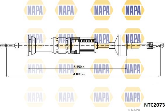 NAPA NTC2073 - Tirette à câble, commande d'embrayage cwaw.fr