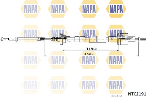 NAPA NTC2191 - Tirette à câble, commande d'embrayage cwaw.fr