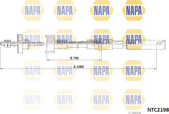 NAPA NTC2198 - Tirette à câble, commande d'embrayage cwaw.fr