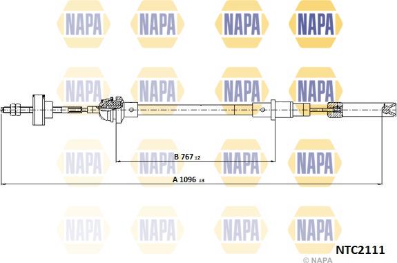 NAPA NTC2111 - Tirette à câble, commande d'embrayage cwaw.fr