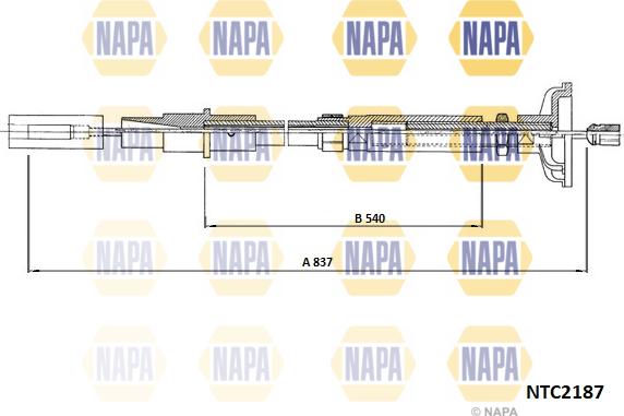 NAPA NTC2187 - Tirette à câble, commande d'embrayage cwaw.fr