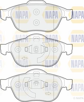 NAPA PBP7446 - Kit de plaquettes de frein, frein à disque cwaw.fr