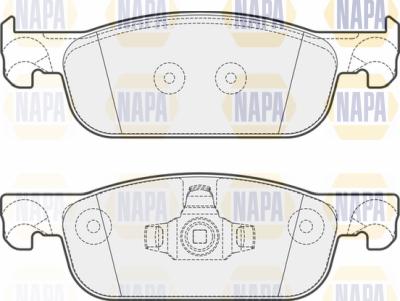 NAPA PBP7455 - Kit de plaquettes de frein, frein à disque cwaw.fr