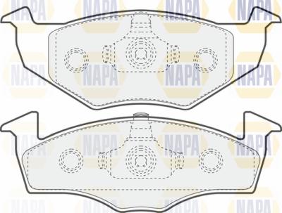 NAPA PBP7404 - Kit de plaquettes de frein, frein à disque cwaw.fr