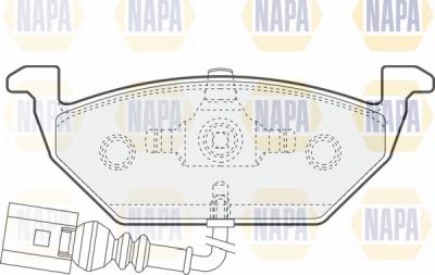 NAPA PBP7407 - Kit de plaquettes de frein, frein à disque cwaw.fr