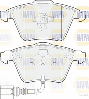 NAPA PBP7412 - Kit de plaquettes de frein, frein à disque cwaw.fr