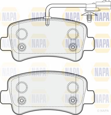 NAPA PBP7482 - Kit de plaquettes de frein, frein à disque cwaw.fr