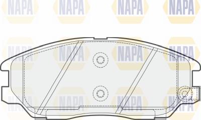 NAPA PBP7439 - Kit de plaquettes de frein, frein à disque cwaw.fr