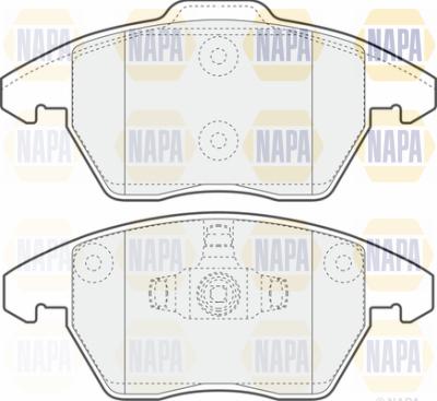 NAPA PBP7596 - Kit de plaquettes de frein, frein à disque cwaw.fr