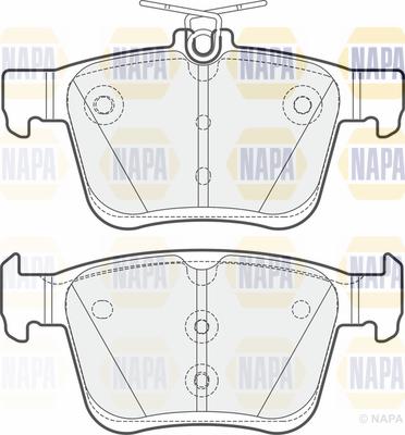 NAPA PBP7593 - Kit de plaquettes de frein, frein à disque cwaw.fr