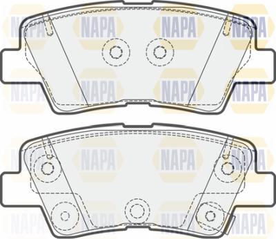 NAPA PBP7549 - Kit de plaquettes de frein, frein à disque cwaw.fr