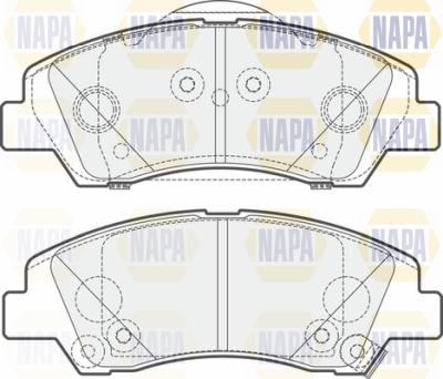 NAPA PBP7542 - Kit de plaquettes de frein, frein à disque cwaw.fr