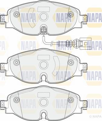 NAPA PBP7556 - Kit de plaquettes de frein, frein à disque cwaw.fr