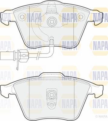 NAPA PBP7509 - Kit de plaquettes de frein, frein à disque cwaw.fr