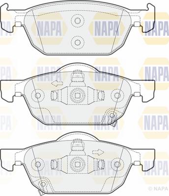 NAPA PBP7502 - Kit de plaquettes de frein, frein à disque cwaw.fr