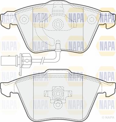 NAPA PBP7512 - Kit de plaquettes de frein, frein à disque cwaw.fr