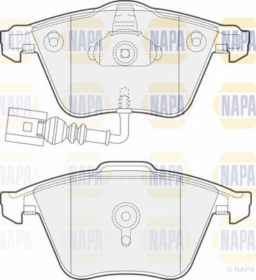 NAPA PBP7584 - Kit de plaquettes de frein, frein à disque cwaw.fr