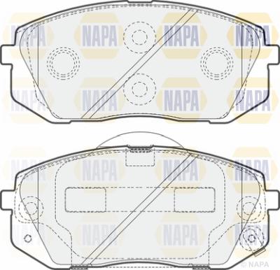 NAPA PBP7536 - Kit de plaquettes de frein, frein à disque cwaw.fr