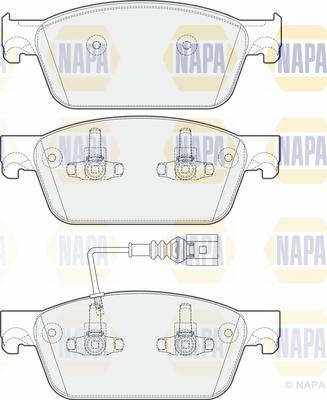 NAPA PBP7572 - Kit de plaquettes de frein, frein à disque cwaw.fr