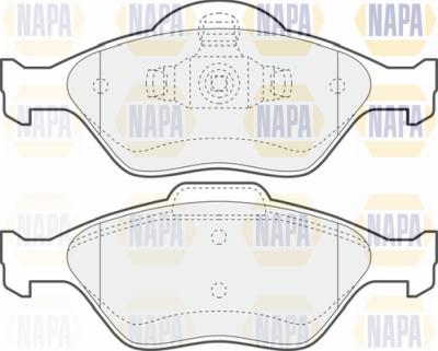 NAPA PBP7050 - Kit de plaquettes de frein, frein à disque cwaw.fr