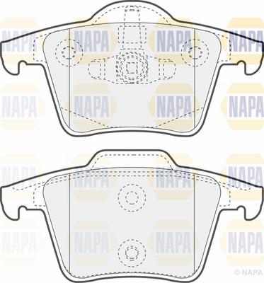 NAPA PBP7001 - Kit de plaquettes de frein, frein à disque cwaw.fr