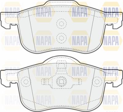 NAPA PBP7008 - Kit de plaquettes de frein, frein à disque cwaw.fr