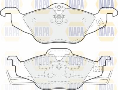 NAPA PBP7071 - Kit de plaquettes de frein, frein à disque cwaw.fr