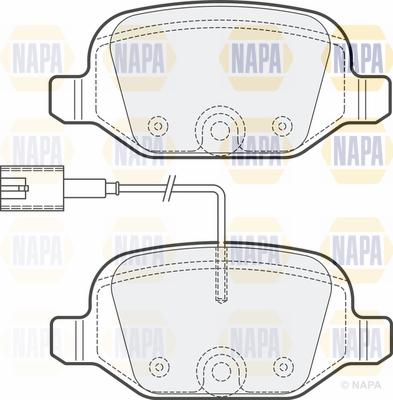 NAPA PBP7195 - Kit de plaquettes de frein, frein à disque cwaw.fr